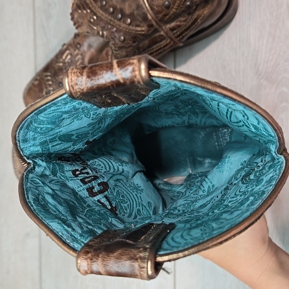 Corral Women 43751 Leather Western HOBO Square Toe boho sz 7.5M - Picture 12 of 14